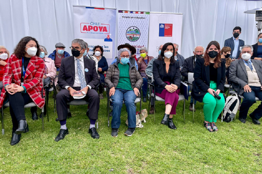 MINISTRA SICHES Y MINISTRO MARCEL JUNTO A LA DELEGADA PRESIDENCIAL  PRESENTAR  PLAN CHILE APOYA A ADULTO MAYORES DE MELIPILLA