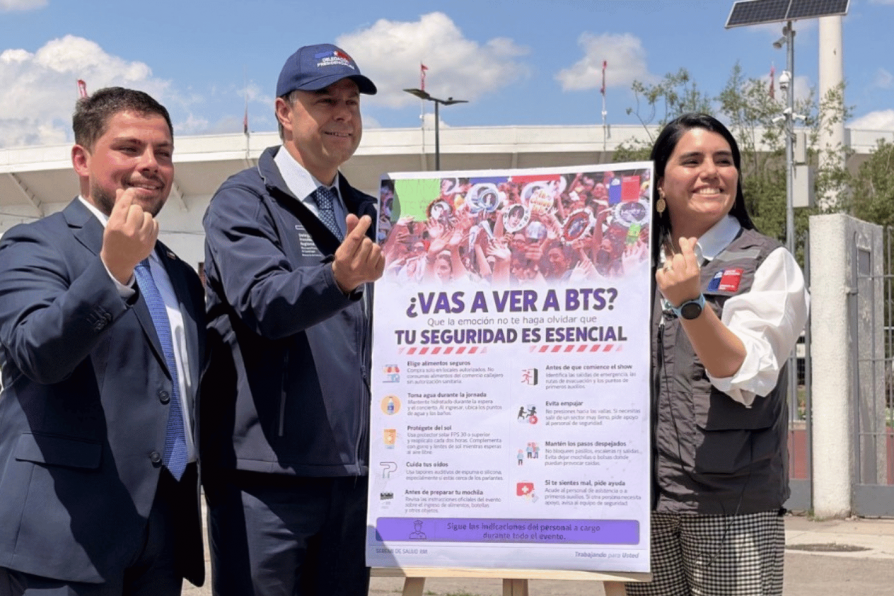 Delegación Presidencial coordinó medidas de seguridad y tránsito por conciertos de BTS en el Estadio Nacional